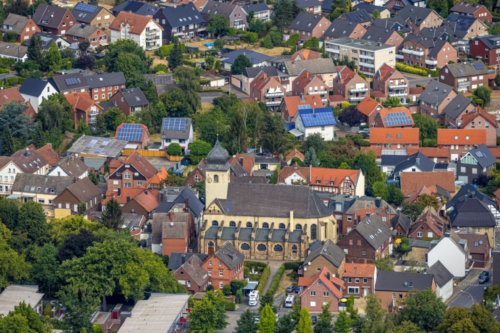 Aerial photograph Bork - Town View of the streets and houses of the residential areas in Bork in the state North Rhine-Westphalia, Germany