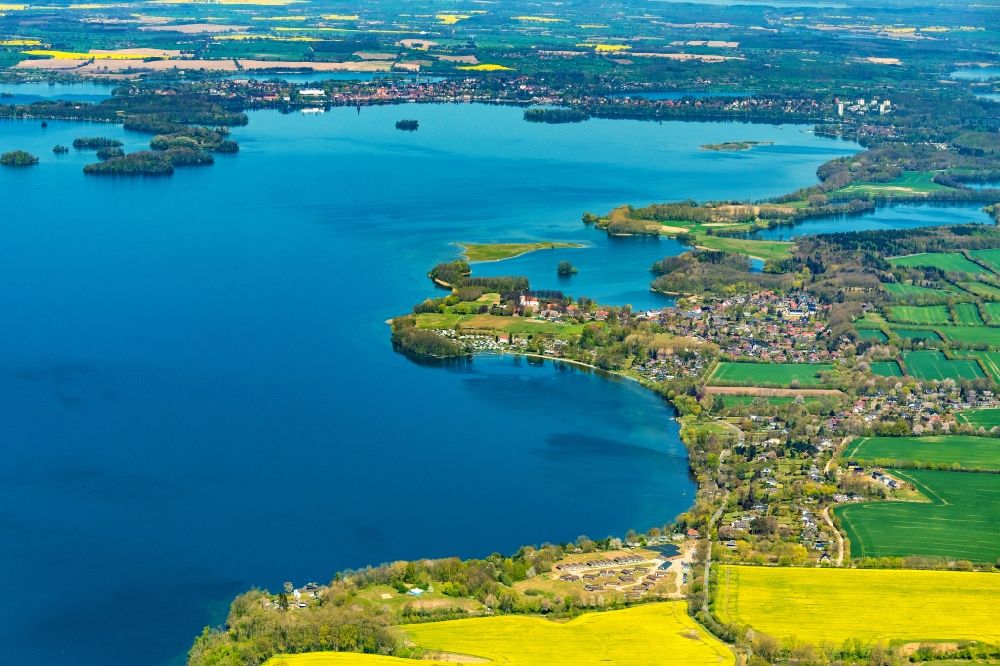 Aerial image Bosau - Bosau am Ploener See in the state Schleswig-Holstein, Germanyny