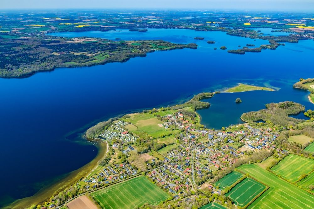 Bosau from above - Bosau am Ploener See in the state Schleswig-Holstein, Germanyny
