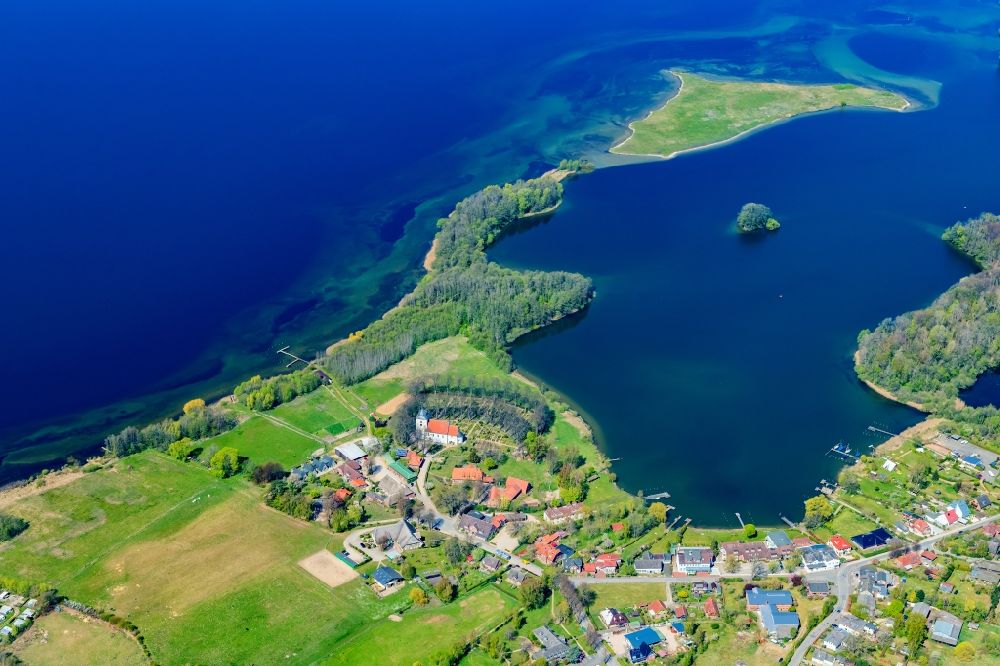 Bosau from the bird's eye view: Bosau am Ploener See in the state Schleswig-Holstein, Germanyny