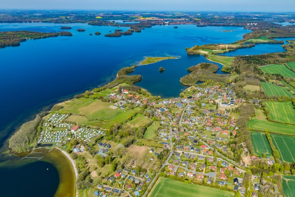 Bosau from the bird's eye view: Bosau am Ploener See in the state Schleswig-Holstein, Germanyny