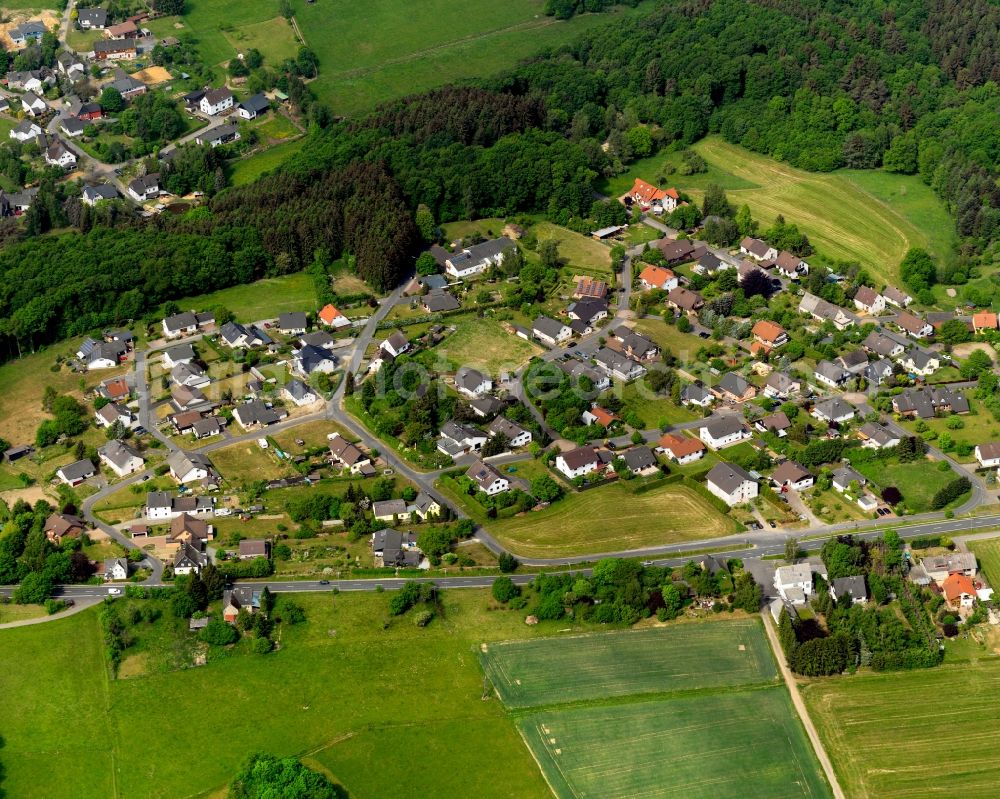 Aerial image Bruchertseifen - View of Wildenburg in the state of Rhineland-Palatinate. It is surrounded by fields and wooded areas