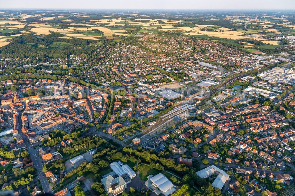 Aerial image Coesfeld - Town View of the streets and houses of the residential areas in Coesfeld in the state North Rhine-Westphalia, Germany