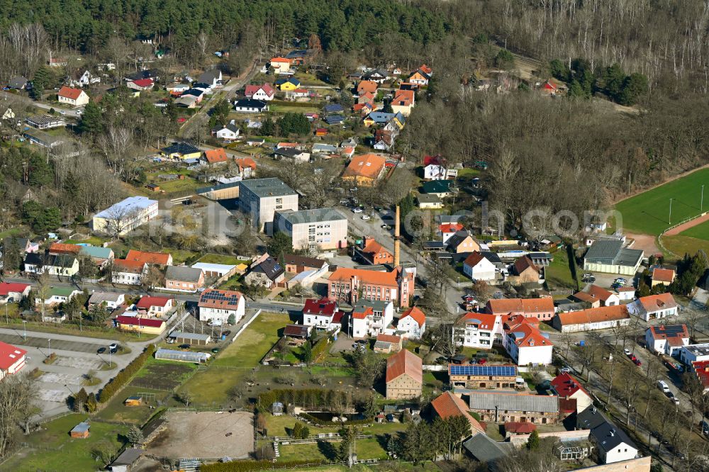 Dabendorf from the bird's eye view: Town View of the streets and houses of the residential areas in Dabendorf in the state Brandenburg, Germany