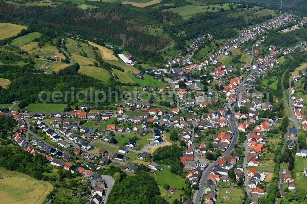 Aerial image Dalhausen - Town View of the streets and houses of the residential areas in Dalhausen in the state North Rhine-Westphalia, Germany