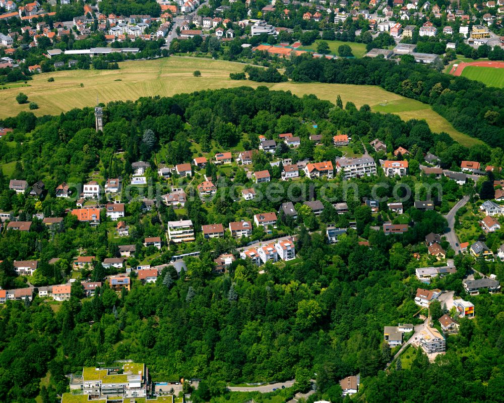 Aerial photograph Derendingen - Town View of the streets and houses of the residential areas in Derendingen in the state Baden-Wuerttemberg, Germany