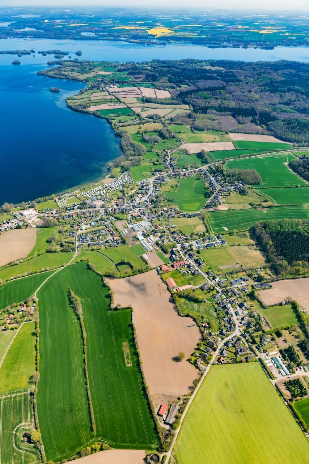 Aerial photograph Dersau - Dersau am Ploener See in the state Schleswig-Holstein, Germanyny