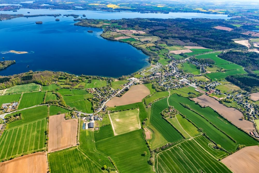 Dersau from above - Dersau am Ploener See in the state Schleswig-Holstein, Germanyny