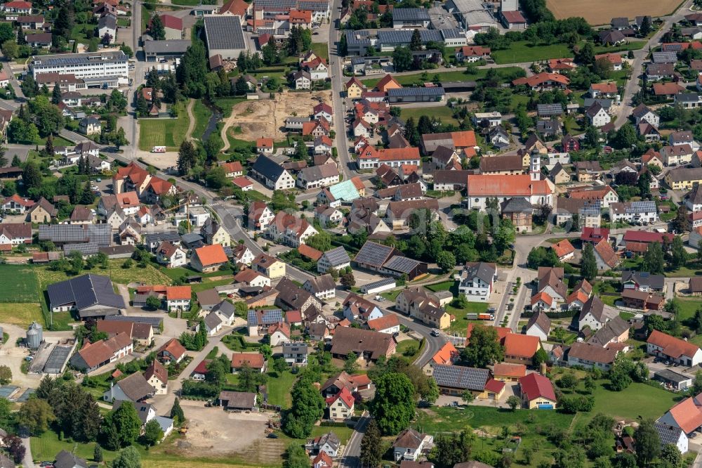 Aerial photograph Dürmentingen - Town View of the streets and houses of the residential areas in Duermentingen in the state Baden-Wuerttemberg, Germany