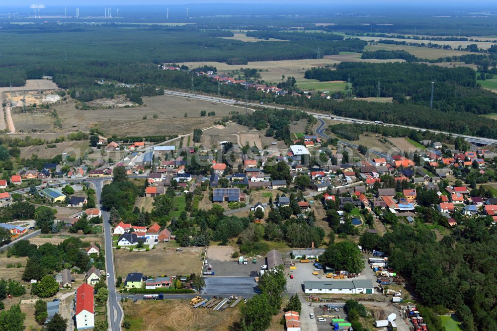 Aerial photograph Duben - Town View of the streets and houses of the residential areas in Duben in the state Brandenburg, Germany