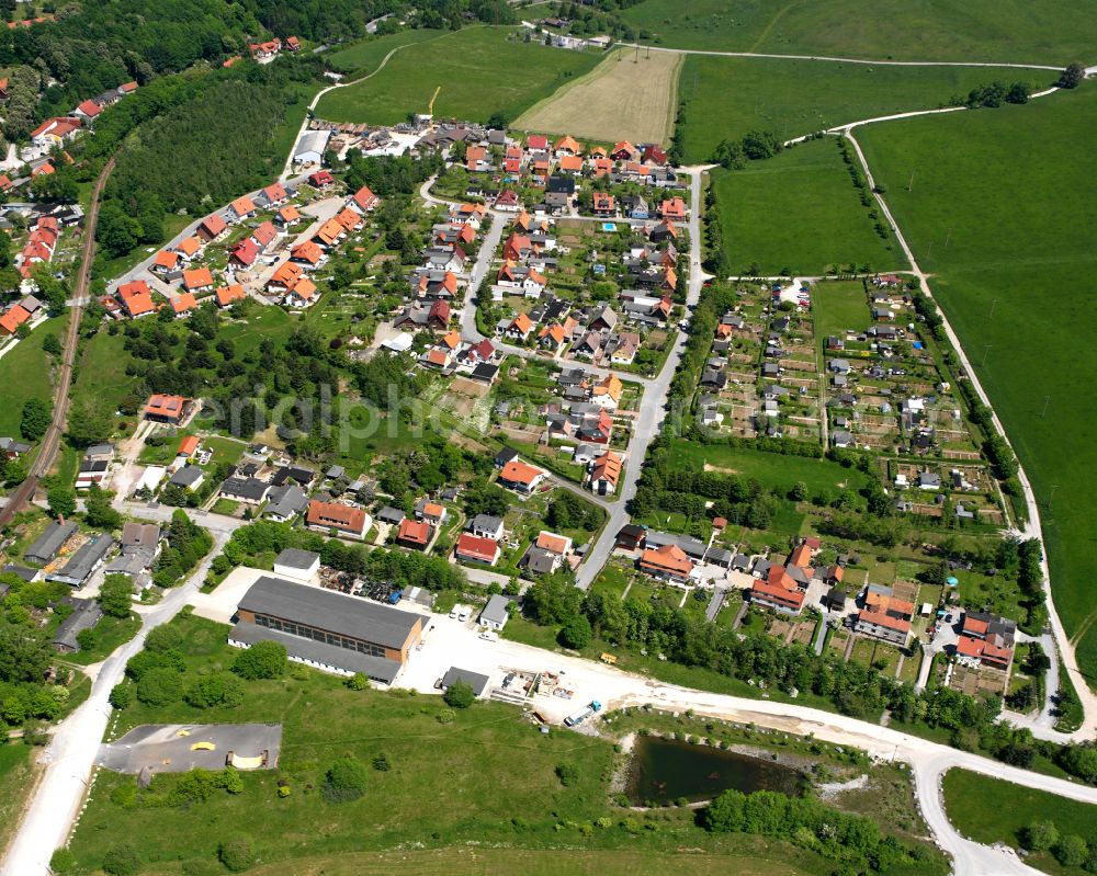 Aerial photograph Elbingerode (Harz) - Town View of the streets and houses of the residential areas in Elbingerode (Harz) in the state Saxony-Anhalt, Germany