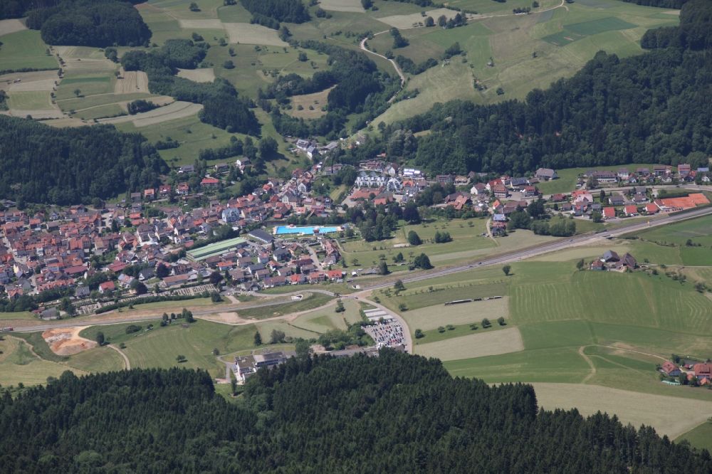 Aerial image Elzach - View of Elzach in the state of Baden-Württemberg