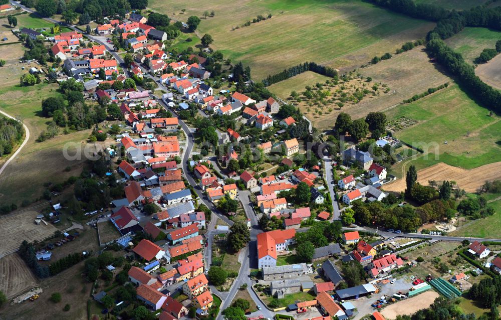 Aerial image Wilschdorf - Town view of the streets and houses of the residential areas along the street Altwilschdorf in Wilschdorf in the state Saxony, Germany