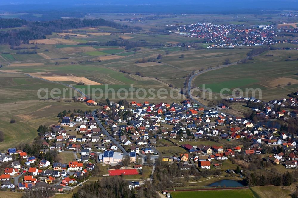 Aerial photograph Glashütten - Town View of the streets and houses of the residential areas in Glashuetten in the state Bavaria, Germany