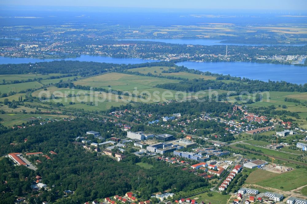 Aerial image Golm - Town View of the streets and houses in Golm in the state Brandenburg, Germany