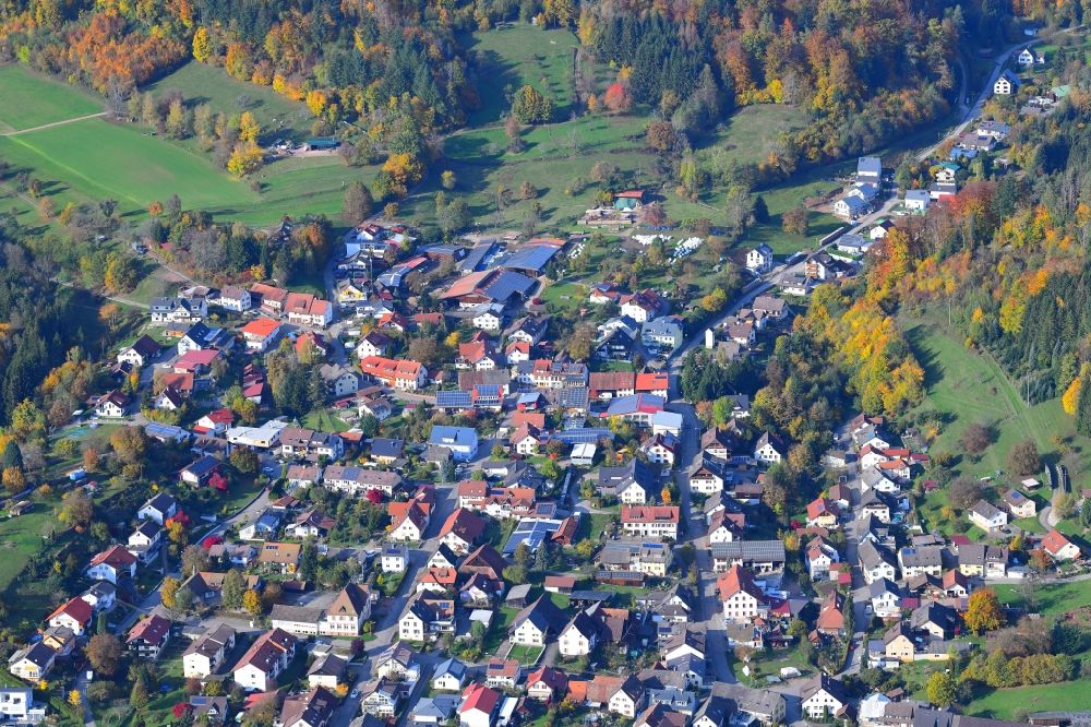 Hasel from the bird's eye view: Town View of the streets and houses of the residential areas in Hasel in the state Baden-Wuerttemberg, Germany