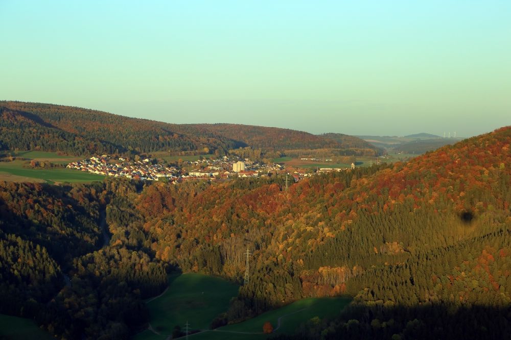 Blumberg from the bird's eye view: Location view and landscape around Blumberg in the state Baden-Wurttemberg, Germany
