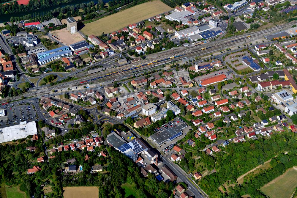 Hohestadt from the bird's eye view: Town View of the streets and houses of the residential areas in Hohestadt in the state Bavaria, Germany