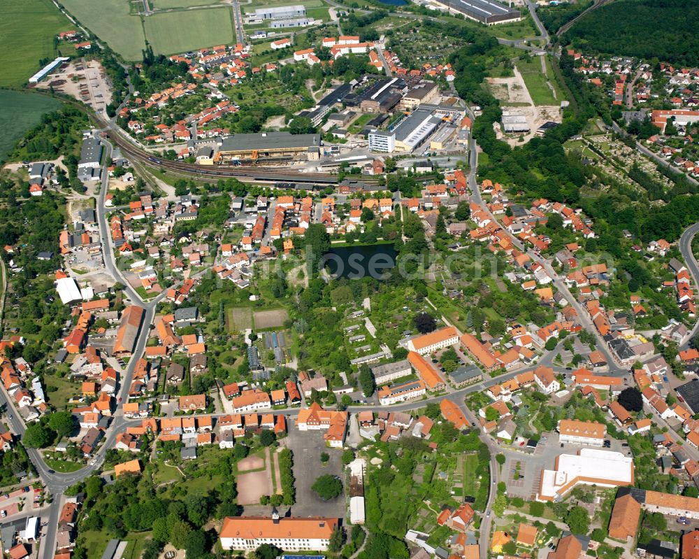 Aerial image Ilsenburg (Harz) - Town View of the streets and houses of the residential areas in Ilsenburg (Harz) in the Harz in the state Saxony-Anhalt, Germany
