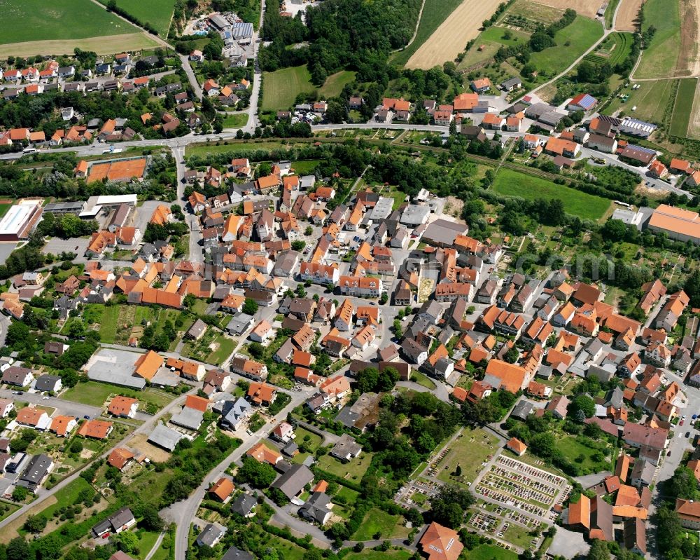 Aerial photograph Ittlingen - Town View of the streets and houses of the residential areas in Ittlingen in the state Baden-Wuerttemberg, Germany