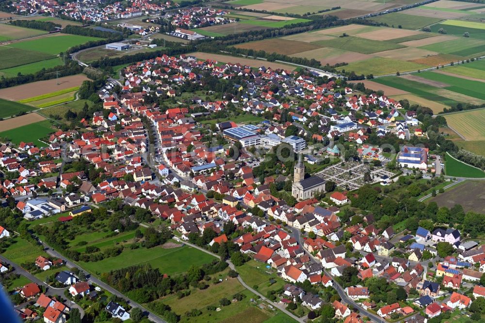 Aerial photograph Kauernhofen - Town View of the streets and houses of the residential areas in Kauernhofen in the state Bavaria, Germany
