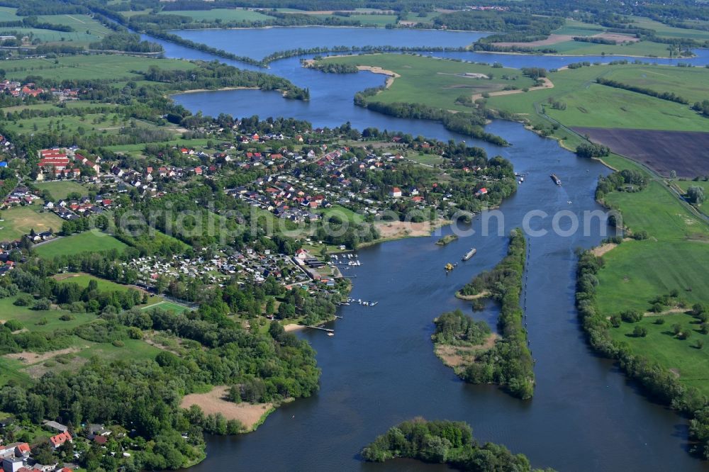 Aerial photograph Ketzin - Town View of the streets and houses of the residential areas in Ketzin in the state Brandenburg, Germany