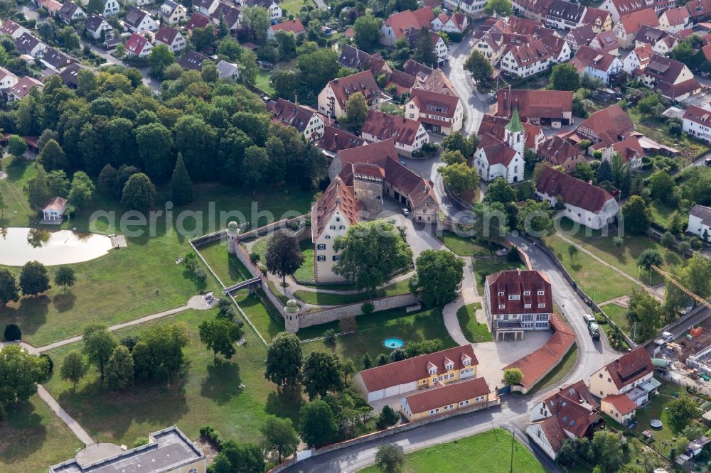 Aerial image Kilchberg - Town View of the streets and houses of the residential areas in Kilchberg in the state Baden-Wuerttemberg, Germany