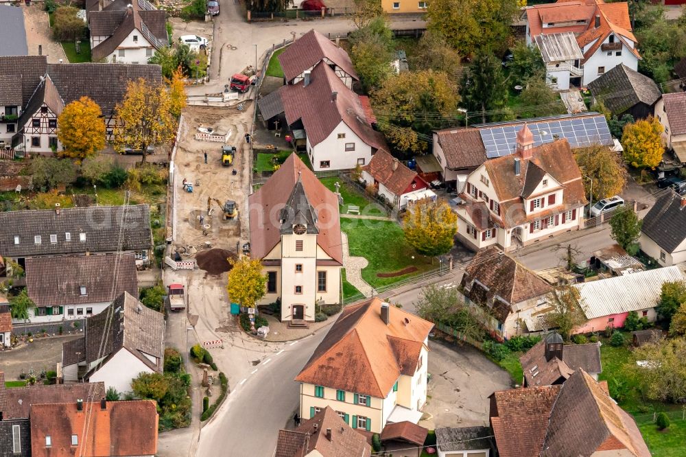 Aerial photograph Schwanau - Town View of the streets and houses of the residential areas in Schwanau in the state Baden-Wurttemberg, Germany