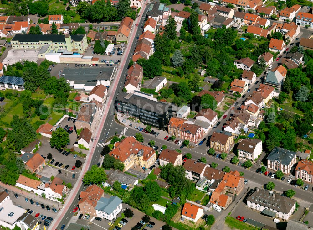 Aerial image Kirchheimbolanden - Town View of the streets and houses of the residential areas in Kirchheimbolanden in the state Rhineland-Palatinate, Germany