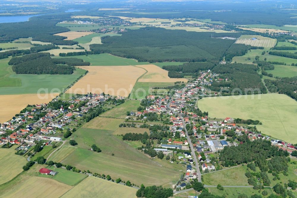 Aerial photograph Krina - Town View of the streets and houses in Krina in the state Saxony-Anhalt, Germany