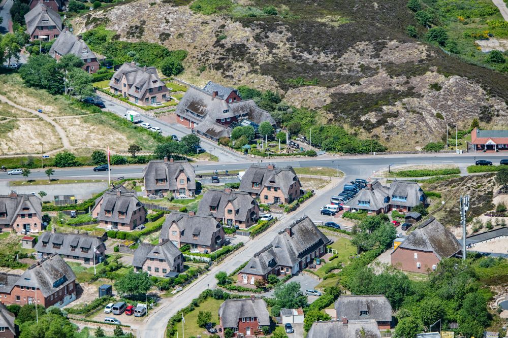 Aerial image List - Townscape on the seacoast in List at the island Sylt in the state Schleswig-Holstein, Germany