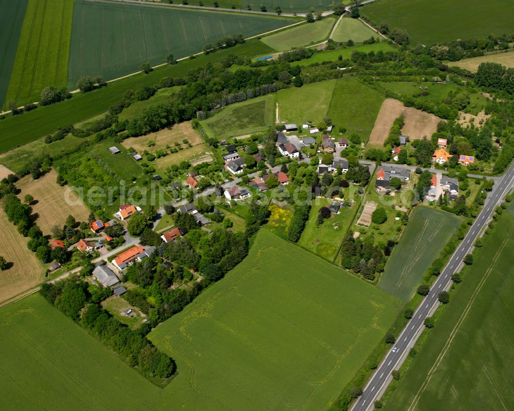 Aerial image Goslar - View of the Muehlenberg settlement on the edge of agricultural fields and land along Weddinger Strasse in the district Immenrode in Goslar in the state Lower Saxony, Germany