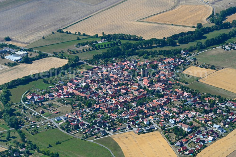 Aerial photograph Milz - Town View of the streets and houses of the residential areas in Milz in the state Thuringia, Germany