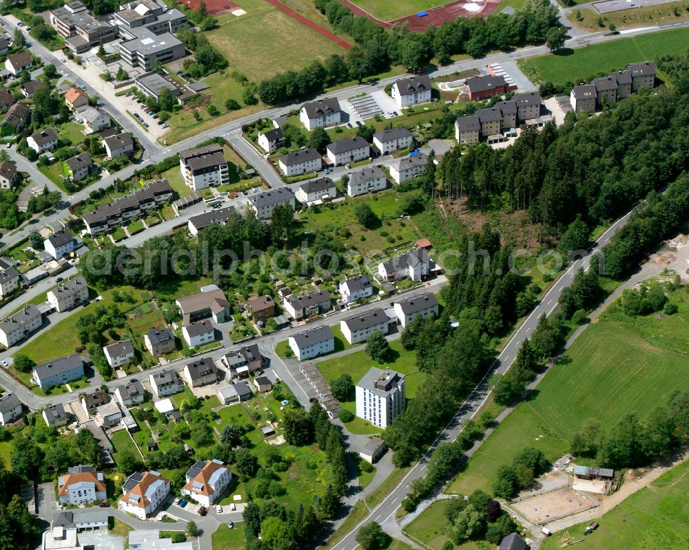 Naila-Froschgrün from the bird's eye view: Town View of the streets and houses of the residential areas in Naila-Froschgrün in the state Bavaria, Germany