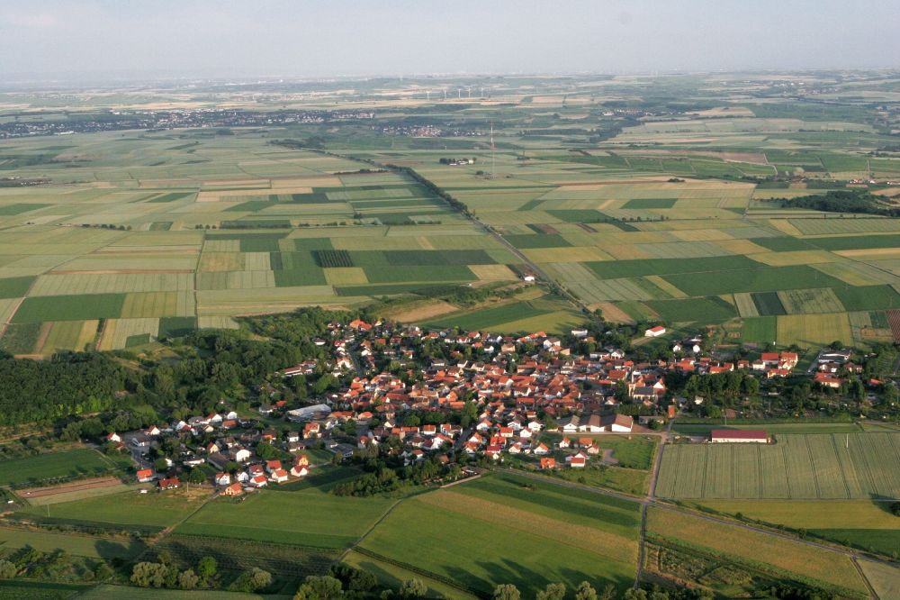 Aerial photograph Ober-Hildesheim - Local view of Ober- Hilbersheim in the state of Rhineland-Palatinate