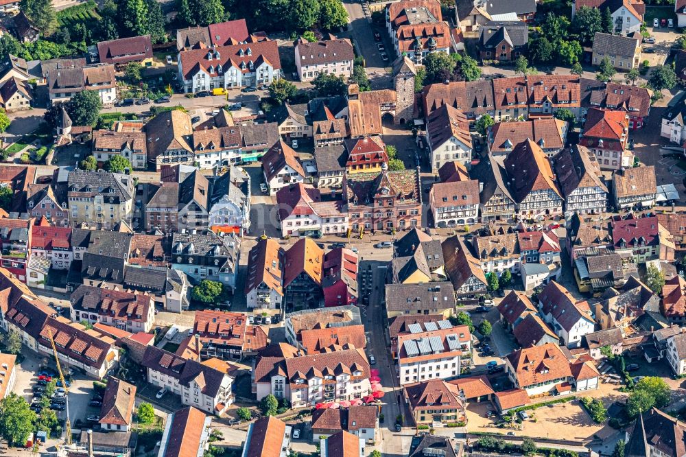 Aerial photograph Zell am Harmersbach - Town View of the streets and houses of the residential areas in Zell am Harmersbach in the state Baden-Wurttemberg, Germany
