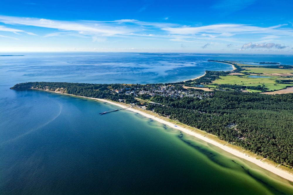 Göhren from above - Town view on the Baltic Sea coast in Goehren in the state Mecklenburg - Western Pomerania, Germany