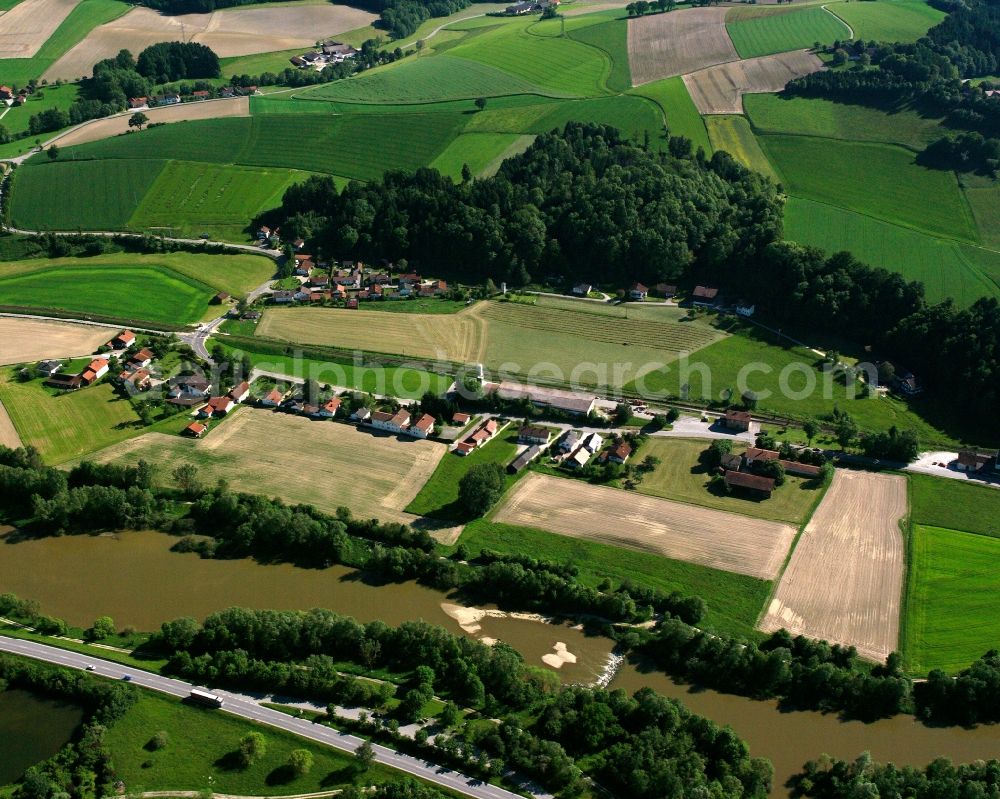 Aerial photograph Leithen - Village view on the edge of agricultural fields and land in Leithen in the state Bavaria, Germany