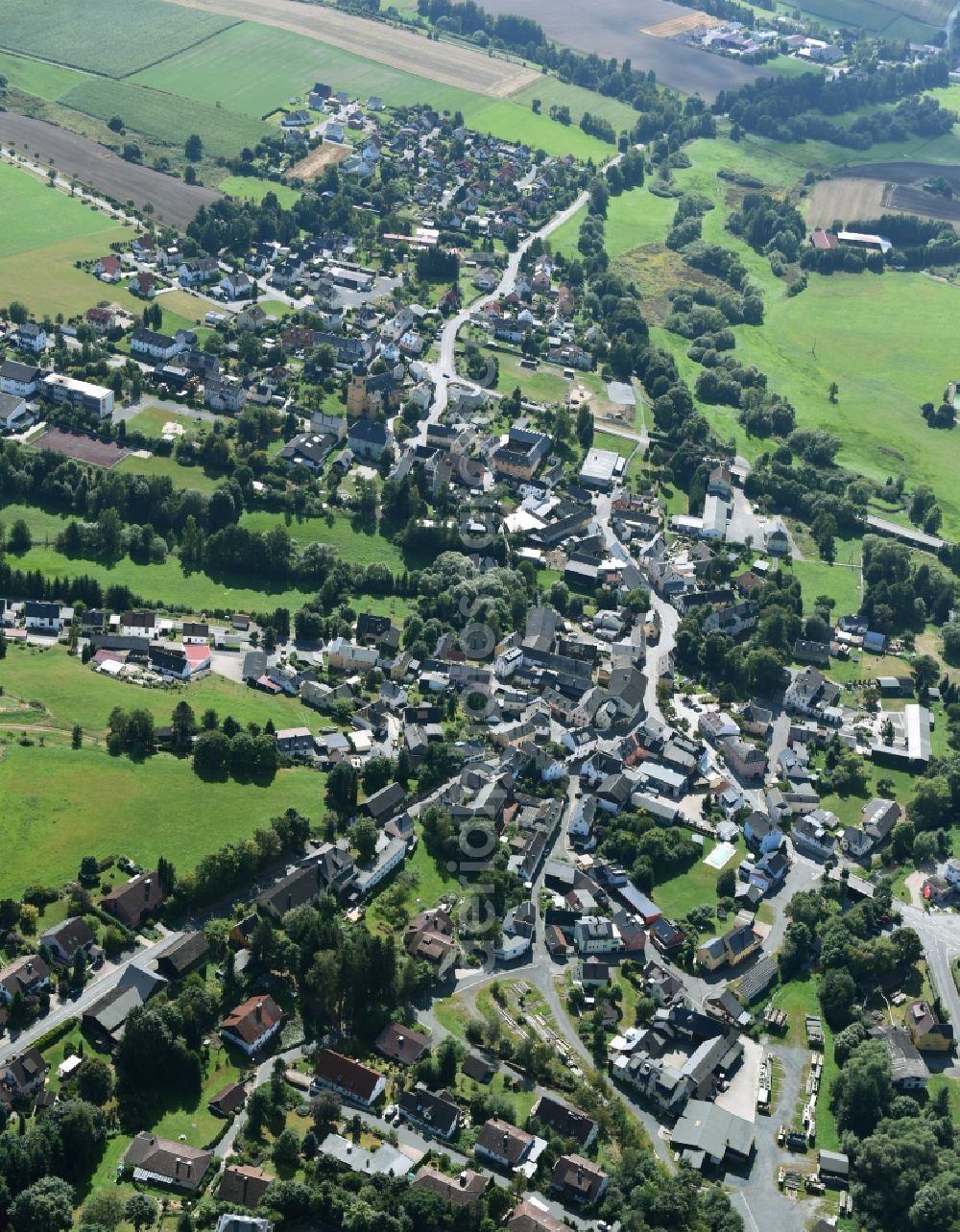 Aerial photograph Regnitzlosau - Town View of the streets and houses of the residential areas in Regnitzlosau in the state Bavaria