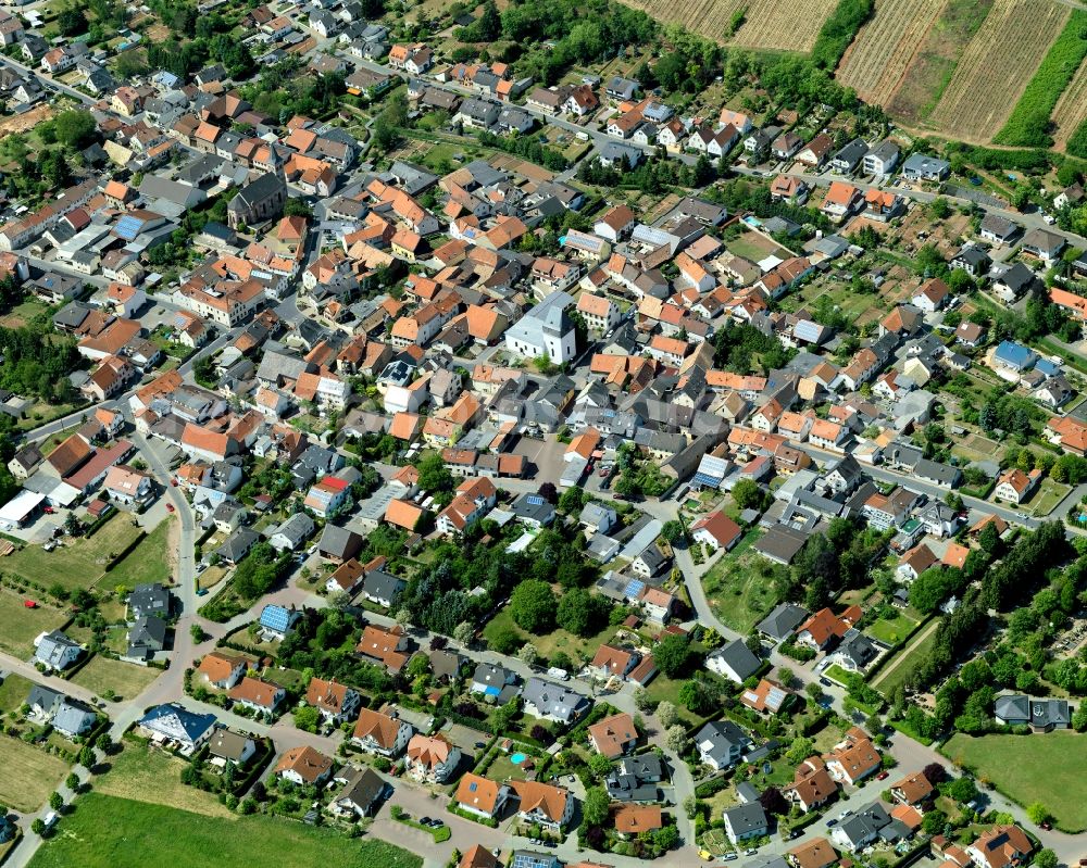 Roxheim from the bird's eye view: View at Roxheim in Rhineland-Palatinate