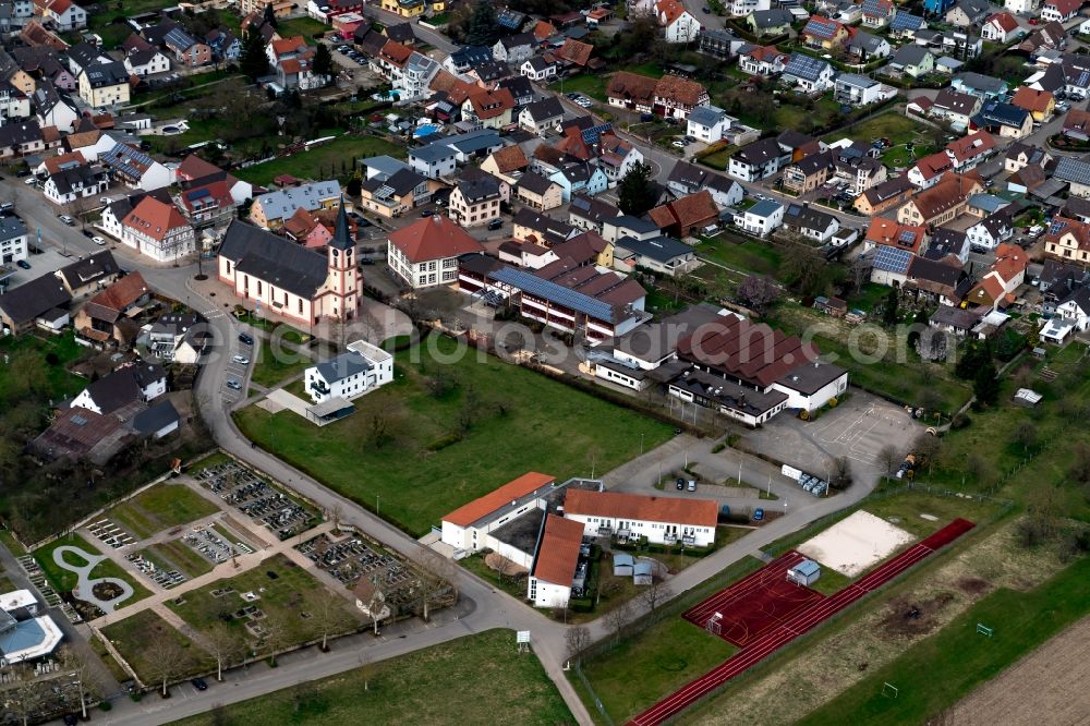 Aerial photograph Rust - Town View of the streets and houses of the residential areas in Rust in the state Baden-Wuerttemberg, Germany