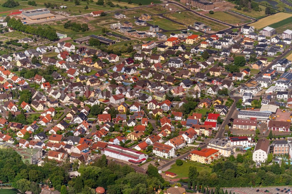 Aerial image Rust - Down town area in Rust in the state Baden-Wurttemberg, Germany