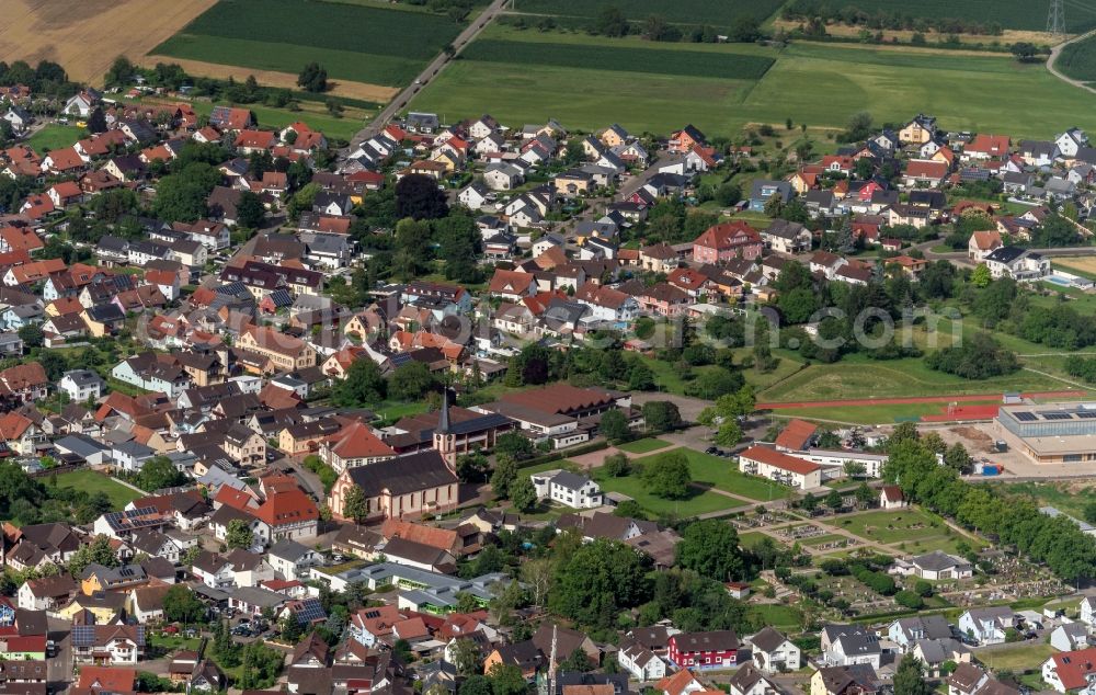 Aerial photograph Rust - Down town area in Rust in the state Baden-Wurttemberg, Germany