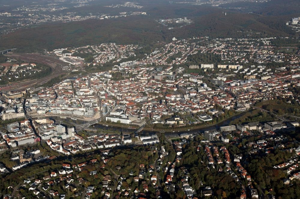Aerial image Saarbrücken - Local view of Saarbrücken in the state of Saarland