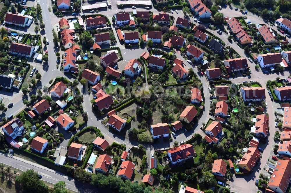 Aerial image Schiepzig - Town View of the streets and houses of the residential areas in Schiepzig in the state Saxony-Anhalt, Germany