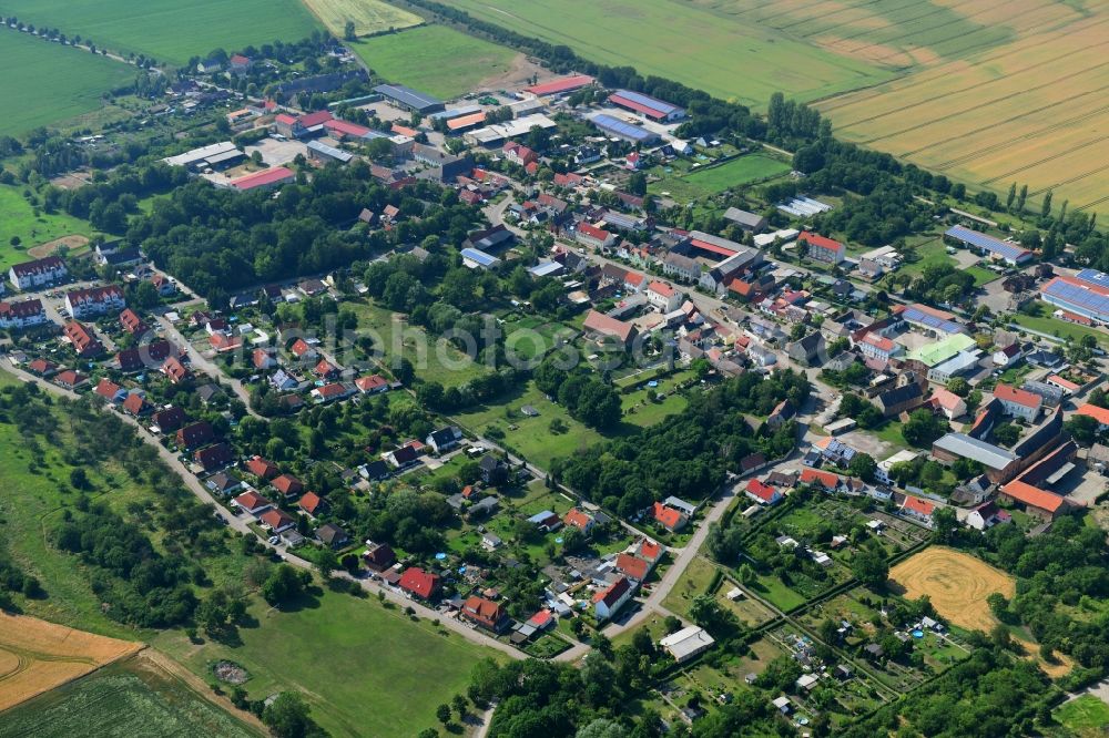 Aerial photograph Schwaneberg - Town View of the streets and houses of the residential areas in Schwaneberg in the state Saxony-Anhalt, Germany