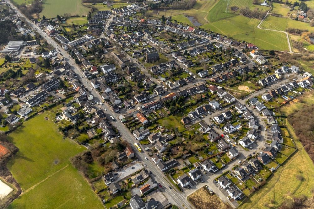 Aerial photograph Selbeck - Town View of the streets and houses of the residential areas in Selbeck in the state North Rhine-Westphalia, Germany