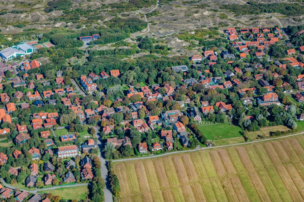 Aerial photograph Spiekeroog - City view on Spiekeroog in the state Lower Saxony, Germany
