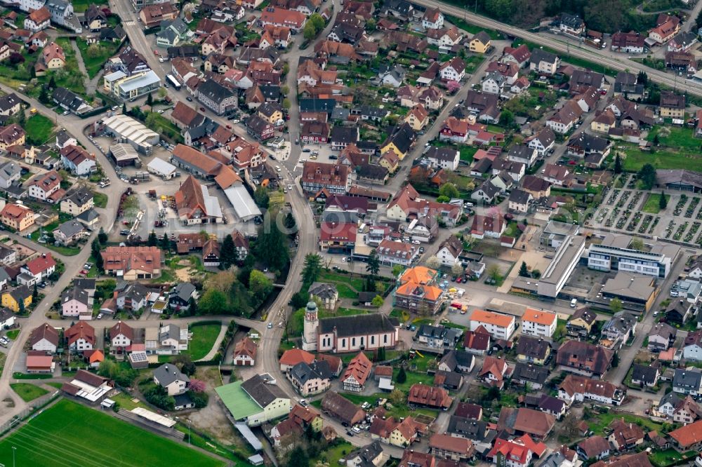 Steinach from the bird's eye view: Town View of the streets and houses of the residential areas in Steinach in the state Baden-Wurttemberg, Germany