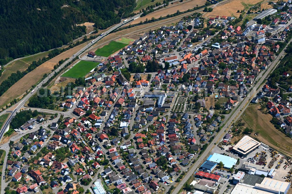Steinach from the bird's eye view: Town View of the streets and houses of the residential areas in Steinach in the state Baden-Wuerttemberg, Germany